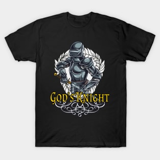 Gods Knight Religious Christian Bible Belief Faith T-Shirt